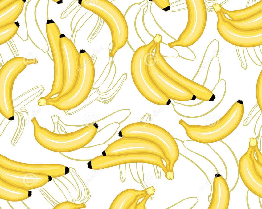 Patrón de plátano patrón de fruta de plátanos, amarillo plátano fondo de pantalla