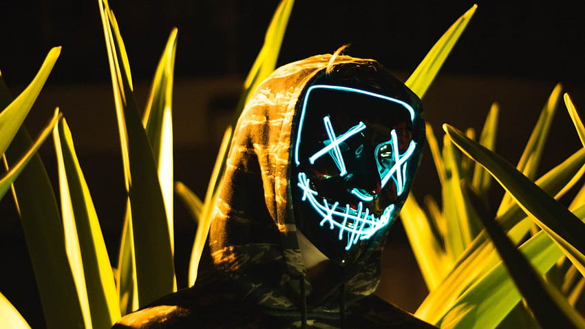 Xxマスク、匿名、パーカー、無謀-Led Mask- 高画質の壁紙