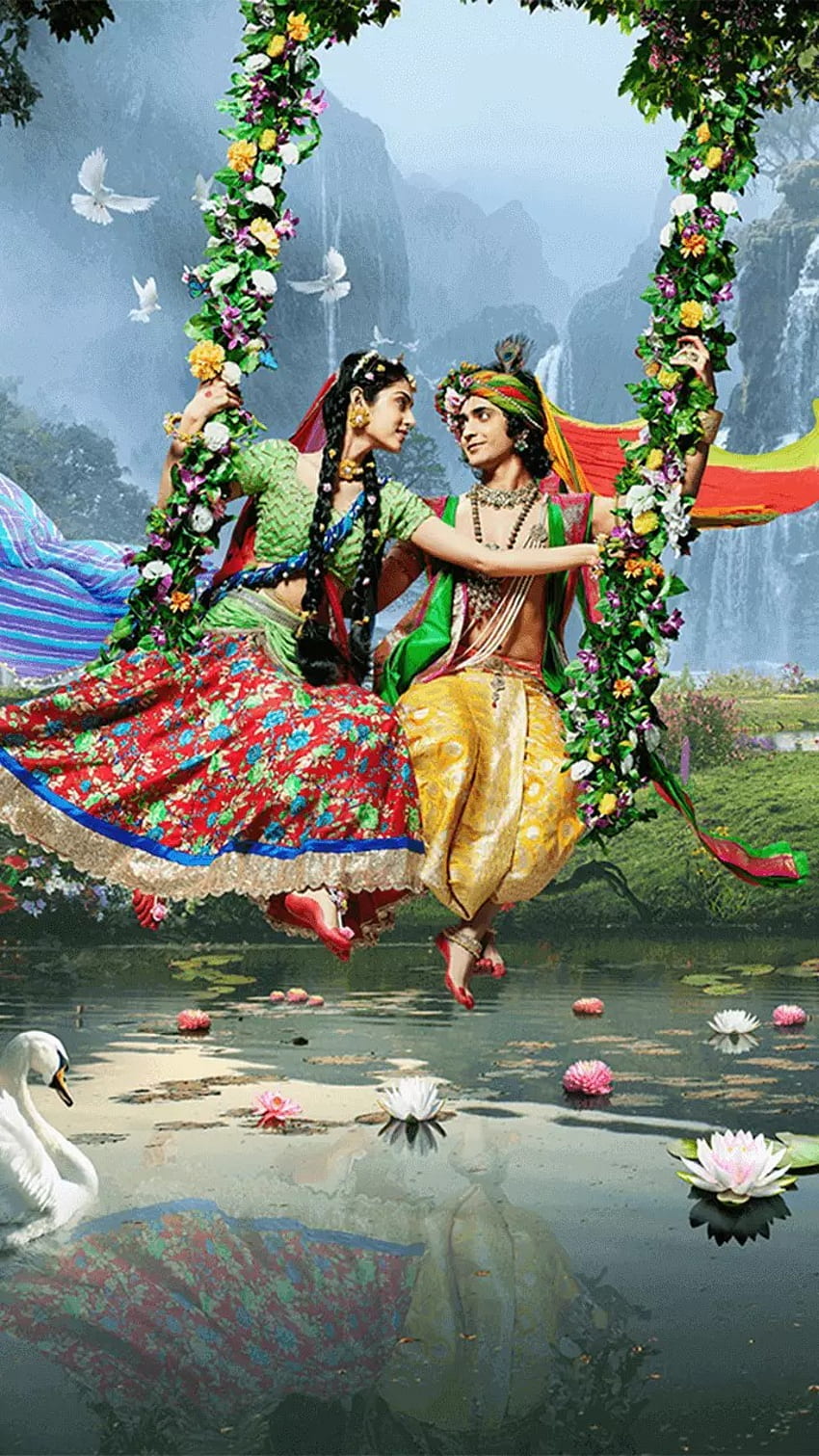 Serial Radha Krishna - Najlepszy Kryszna, Radha Krishna Swing Tapeta na telefon HD