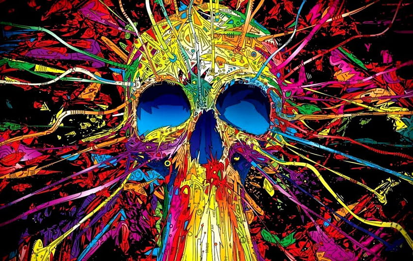 Abstract Skull - Abstract Anime, Animated Abstract HD wallpaper | Pxfuel