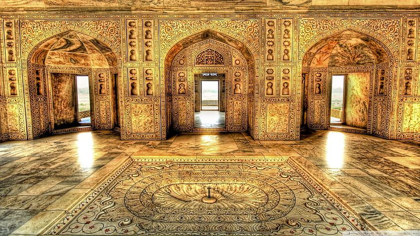 Кралската стая за къпане на Акбар, Делхи, Индия ❤ HD тапет
