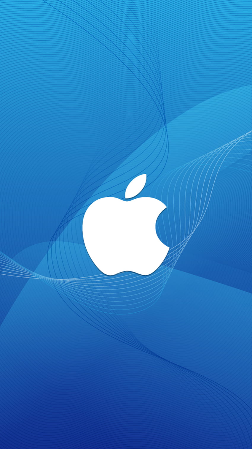 Apple Logo Wireframe Wellen iPhone 6 - HD-Handy-Hintergrundbild