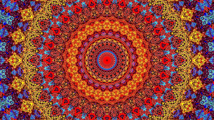 Mischfarben Kaleidoskop Musterform Kreise Abstraktion abstrakt HD-Hintergrundbild