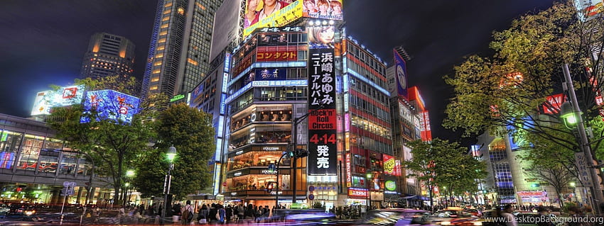 The Mean Streets, Tokyo, Japan, Japan, Night, Japan Dual Screen HD wallpaper
