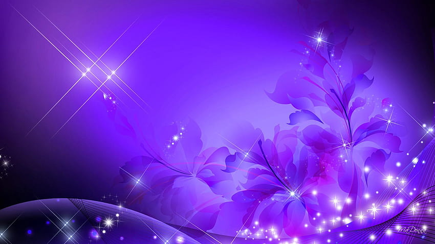 Púrpura Glorioso - Flor Brillo fondo de pantalla