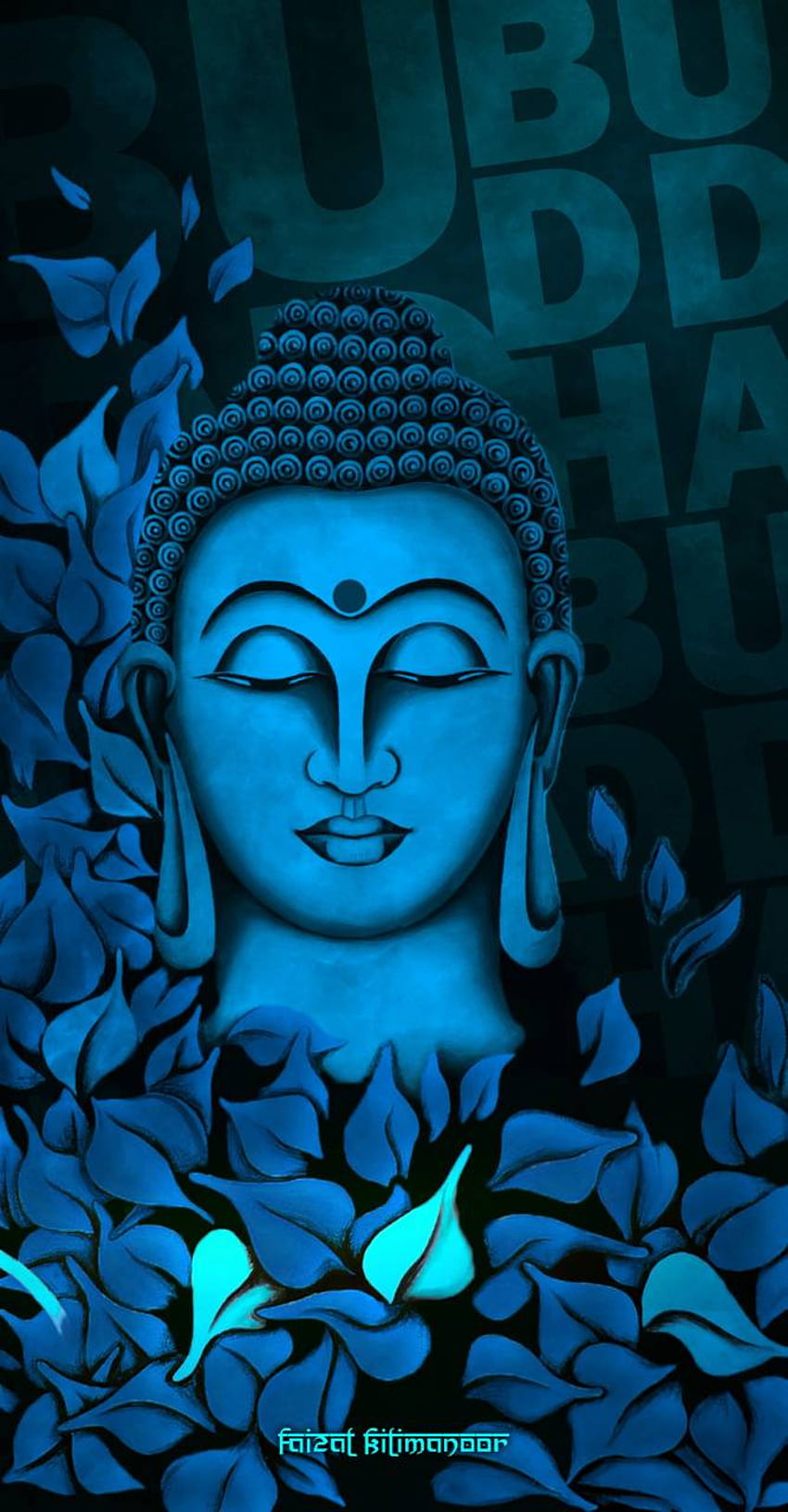 BUDDHA BLUE , Neon Buddha HD phone wallpaper
