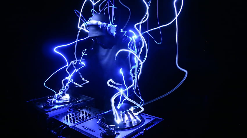 Licht - Der Deejay, DJing, DJing, echtes Mischen, DJ, DJ, Oldschool HD-Hintergrundbild
