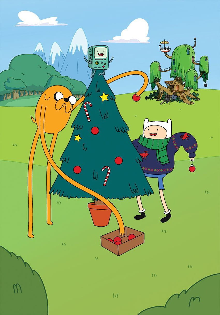 Adventure time, Finn and Jake Christmas HD phone wallpaper