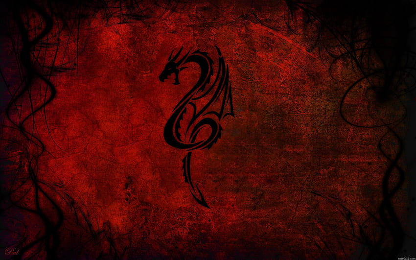 Abstraction, Color, Black, Red, Dragon, Background HD wallpaper