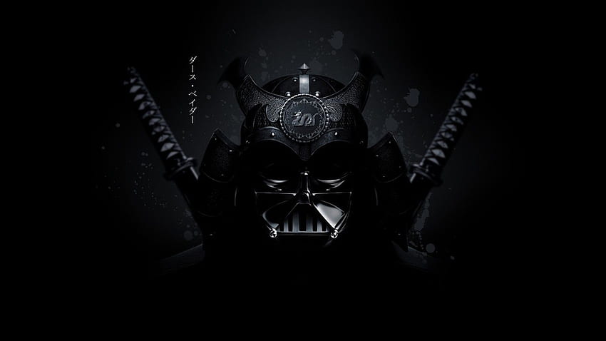 Samurai, japanische Buchstaben schwarz weiß HD-Hintergrundbild