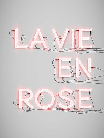 Néon Alphabet La vie en rose print - new collection. Neon signs HD