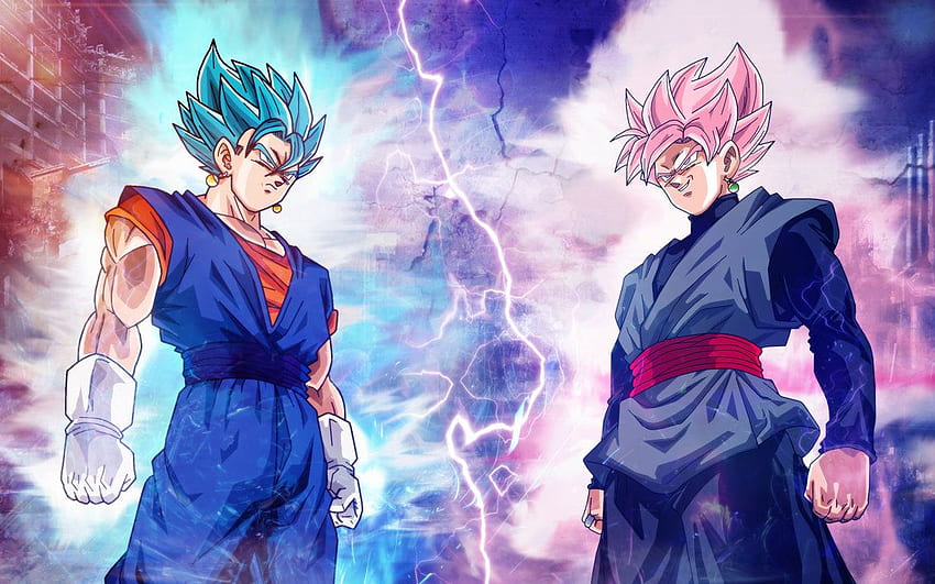 Super Vegeto Blue / Black Goku Rose HD wallpaper