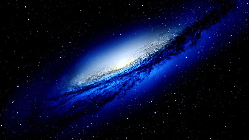 Space: Universe Galaxy Dark Colors Blue Stars Space Of Nature HD wallpaper