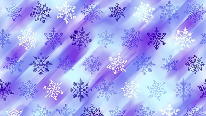 Floco de neve, flocos branco-azulados, abstrato papel de parede HD