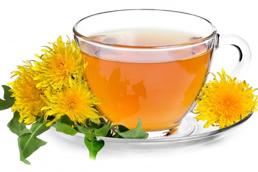 Tea, Cups, Cup, Yellow, Yellow Flowers, flower, flowers, Drinks, Drink HD wallpaper