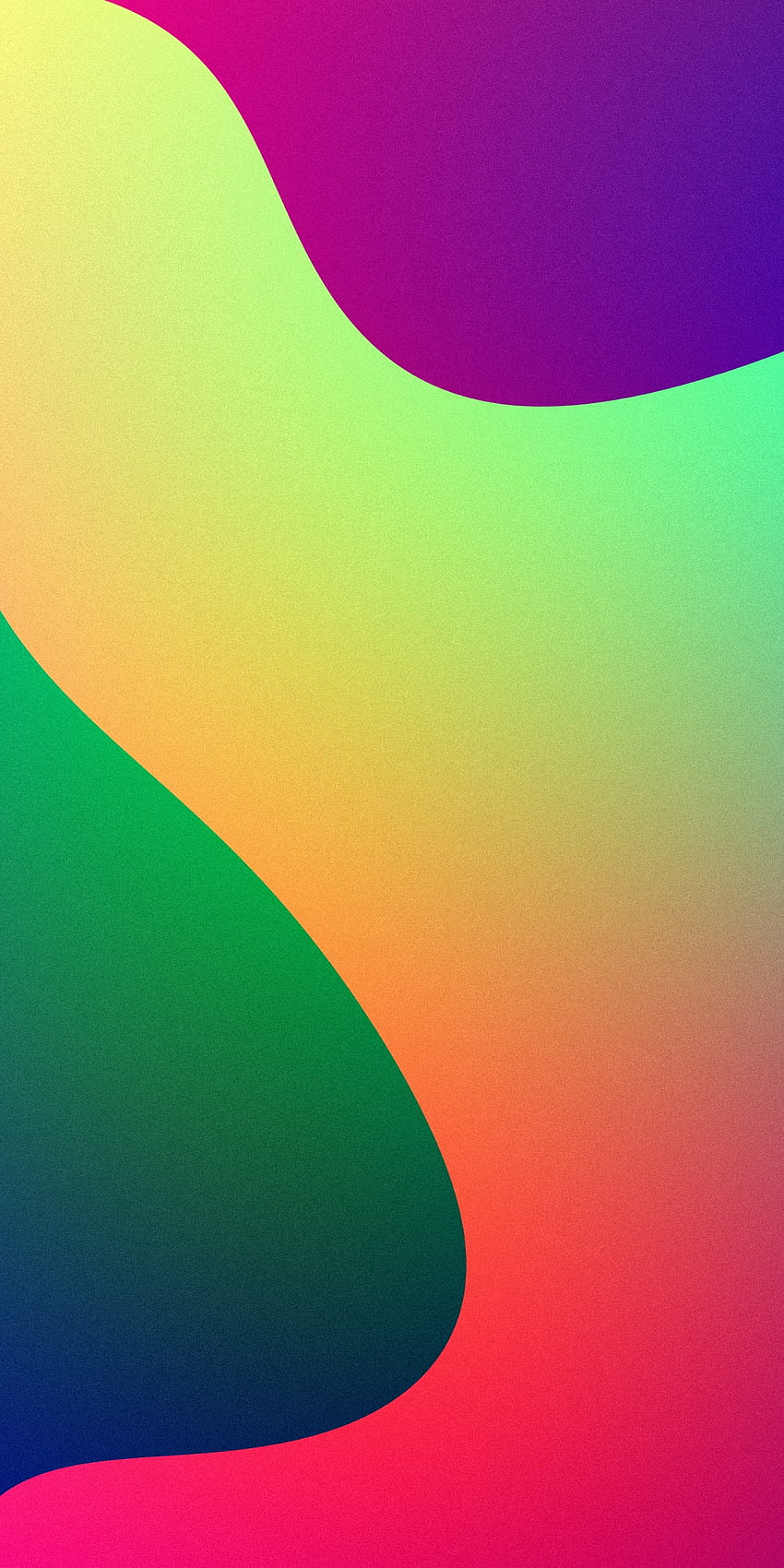 Abstrakt, Pink, Blau, Lila, Gelb, Minimalistisch, Buntheit, Orange, Wellen, Grün HD-Handy-Hintergrundbild