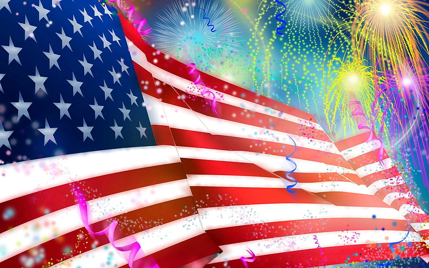 Dia da Independência dos Estados Unidos da América, Dia da Bandeira papel de parede HD