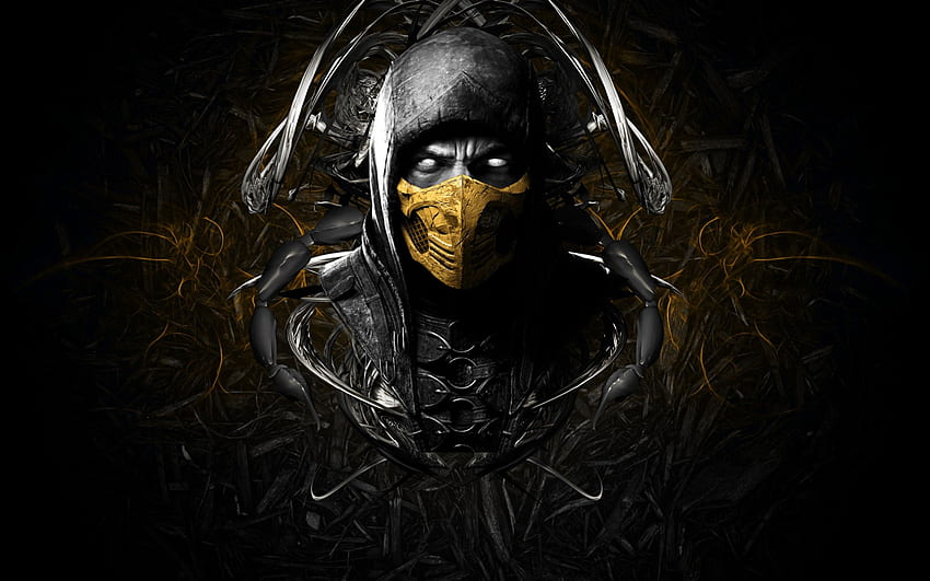 Mortal Kombat X Scorpion Face Ninja Mask Amazing Cool For Windows Apple Mac Tablet . The HD wallpaper