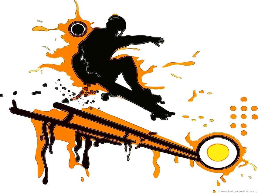 Skateboarding Vector - Skateboarding Vector -, Cartoon Skateboard HD wallpaper