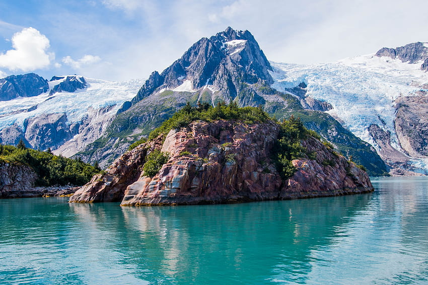 キーナイ フィヨルド国立公園、アラスカ、アメリカ、デナリ国立公園の突き抜けた美しさ 高画質の壁紙