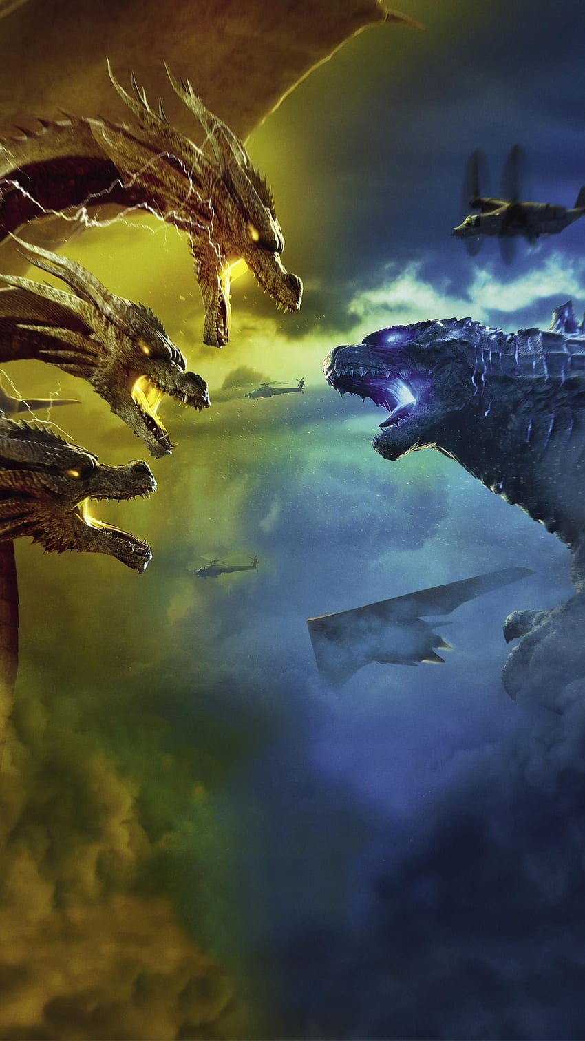 Godzilla: König der Monster (2019) Telefon . Filmwahn. Godzilla , Godzilla gegen King Ghidorah, Filmmonster HD-Handy-Hintergrundbild