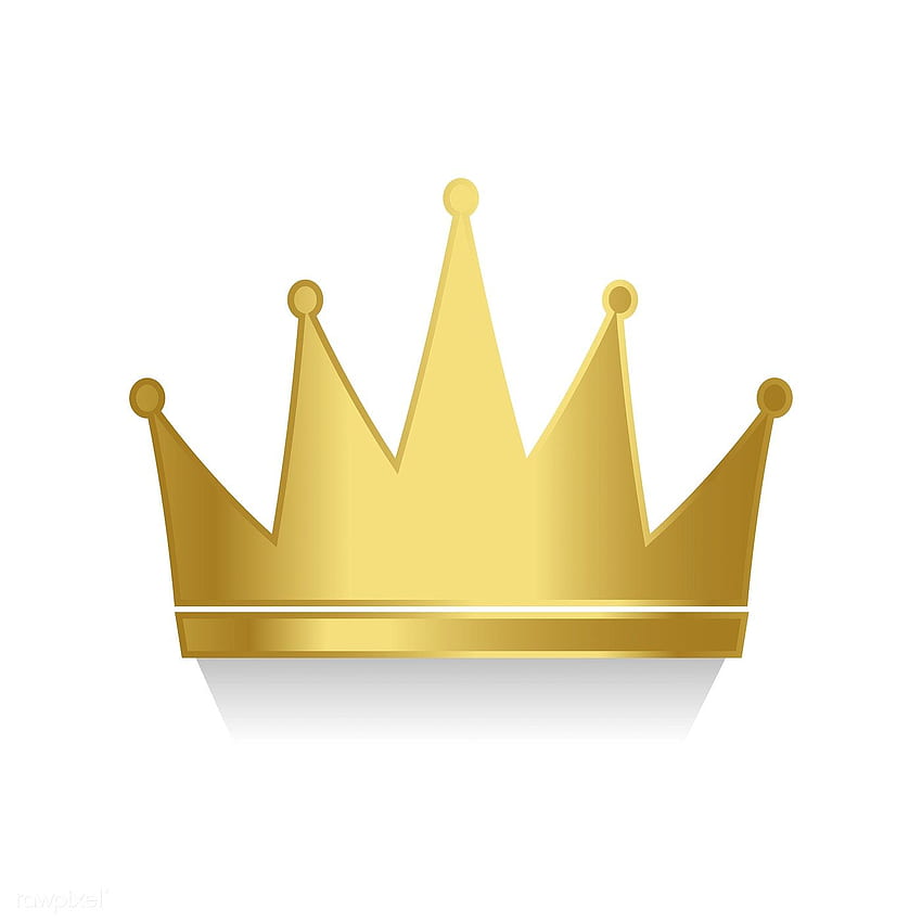 Златна корона на бял фон вектор. . Вектор, илюстрация на Doodle, Златна корона HD тапет за телефон