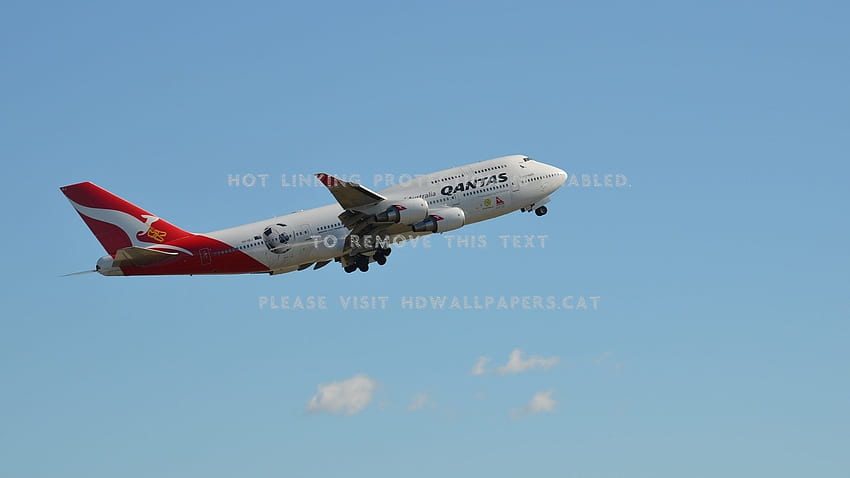 qantas flying transport plane aircraft HD wallpaper