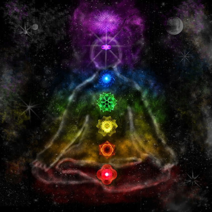Para > Meditación Chakra. Arte fondo de pantalla del teléfono
