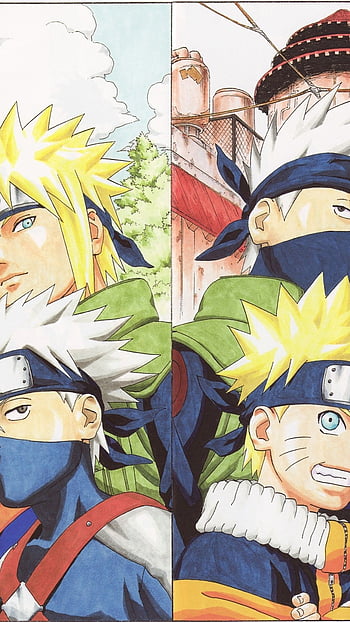 hatake kakashi, namikaze minato, uchiha obito, and nohara rin (naruto and 1  more) drawn by mtmting