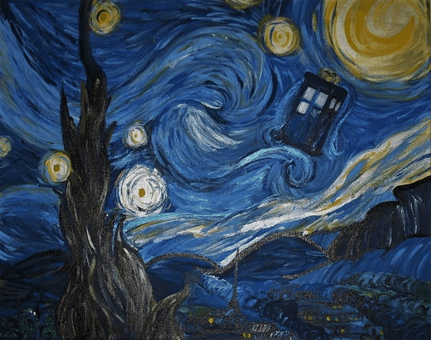 ศิลปะควานหา - รอยสัก Tardis art และ Tardis, Doctor Who Starry Night วอลล์เปเปอร์ HD