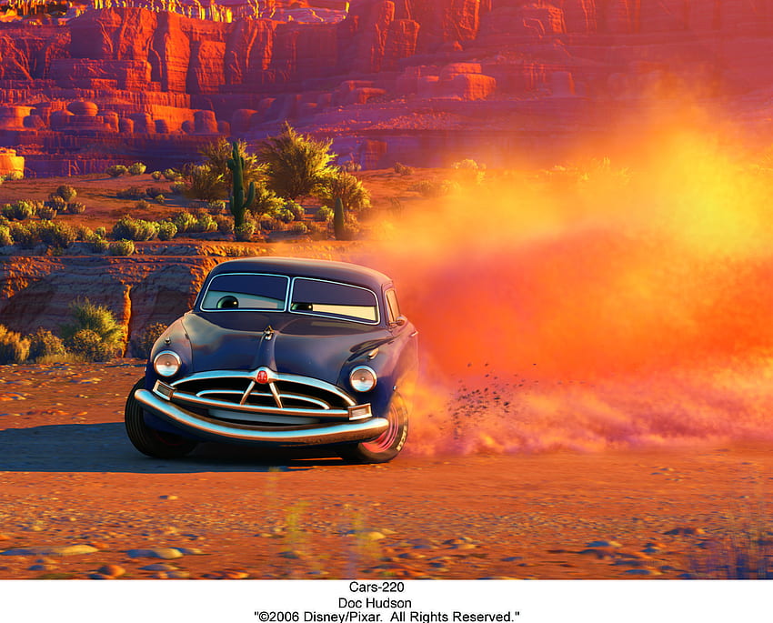 Doc Hudson shows his real driving!!. Cars 2006, Cars HD wallpaper