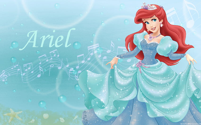 The Little Mermaid Ariel in Aqua and blue, Ariel Laptop HD wallpaper