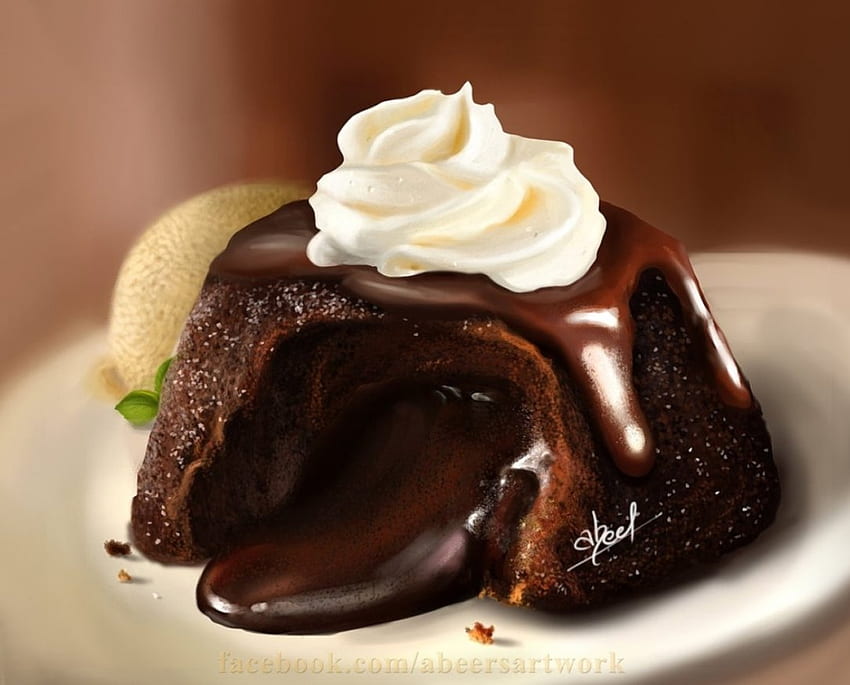 Chocolate cake, sweet, cake, dark, yummy HD wallpaper