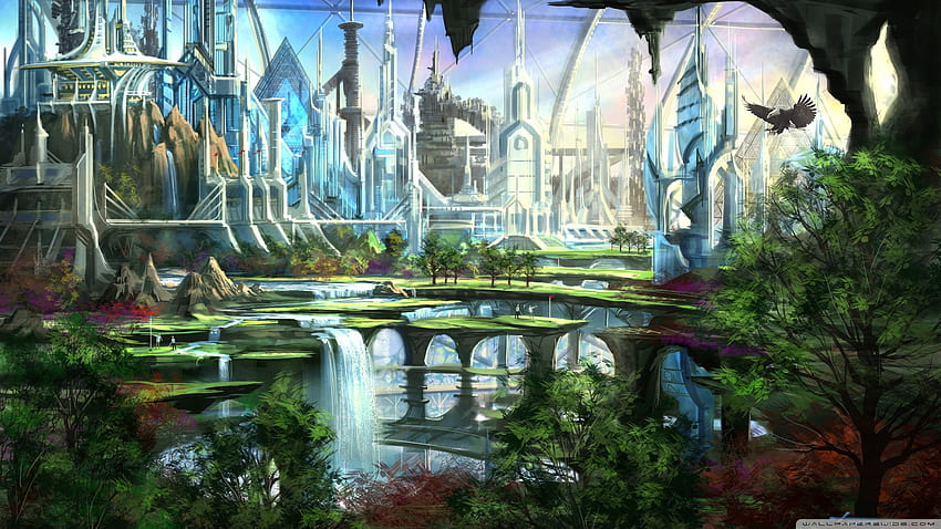 Fantasy - Fantasy Golf Course - -, Elven City HD wallpaper