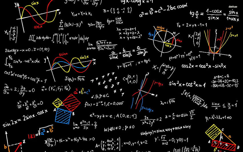 Blackboard with mathematics sketches - vector illustration. Armors, Chalkboard Math HD wallpaper