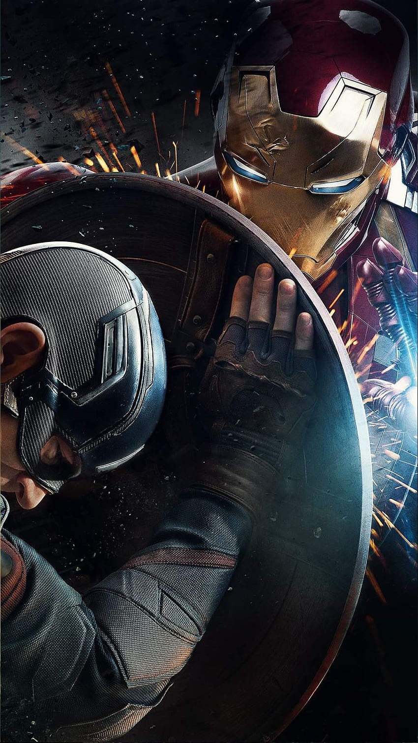 アイアンマン vs キャプテン アメリカ シビル ウォー iPhone - iPhone : iPhone , Captain and Iron Man HD電話の壁紙