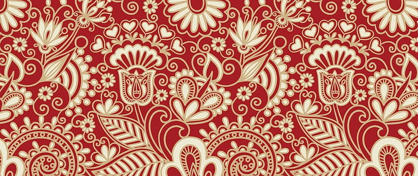 Ultra Wide - Red Pattern Facebook Cover HD wallpaper