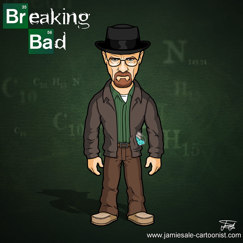 Personajes de dibujos animados de Breaking Bad.  Fondo de pantalla del teléfono Jamie HD