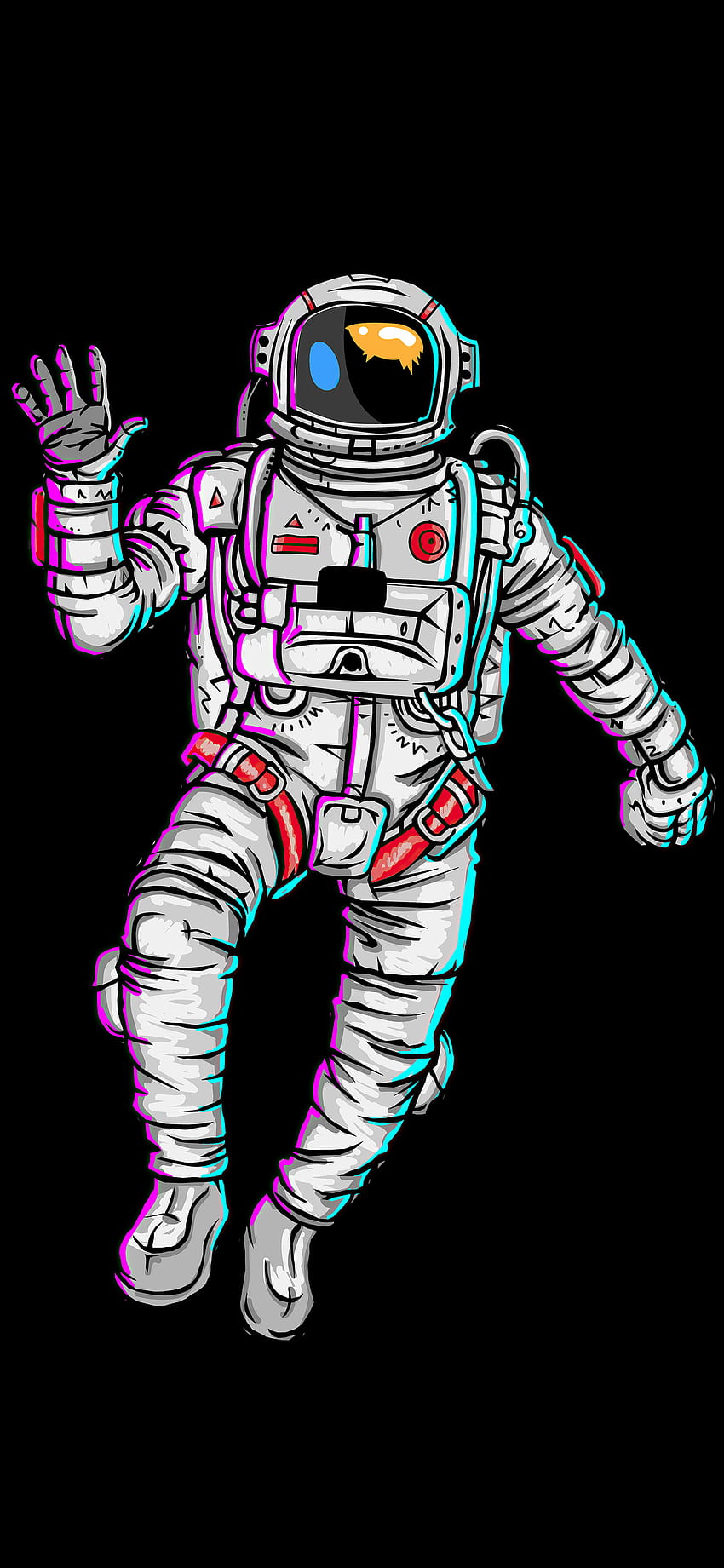 Astronaut Waving Hand Minimal iPhone XS, iPhone 10, iPhone X , ,  Background, and , Astronaut iPhone X HD phone wallpaper | Pxfuel