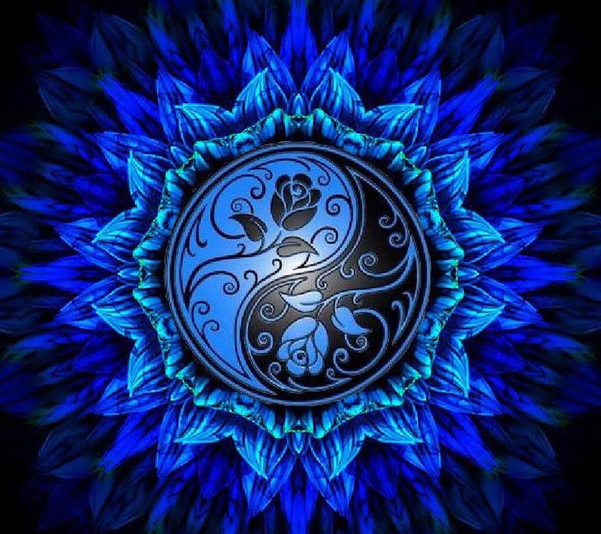Top blue yin yang - Book - Your Source for , & high quality, Ying and Yang HD wallpaper