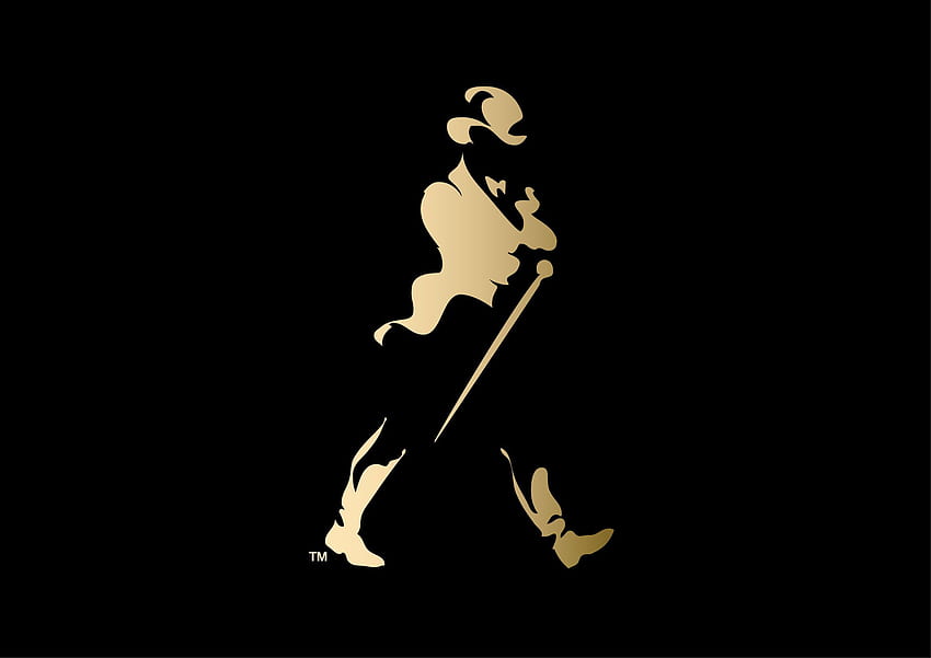 Johnnie Walker: logotipo del hombre que camina a zancadas. logotipo de caminante fondo de pantalla
