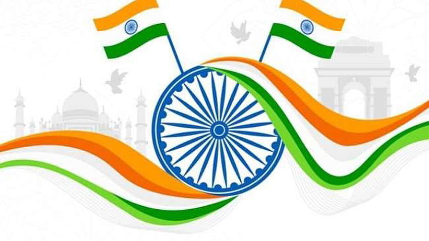 Kızıl Kale Beyaz Güvercinler Hint Cumhuriyet Bayramı Kutlama Bayrağı Yaratıcı HD duvar kağıdı