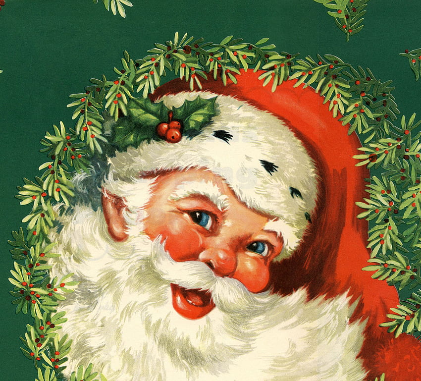 Vintage Santa Claus HD wallpaper