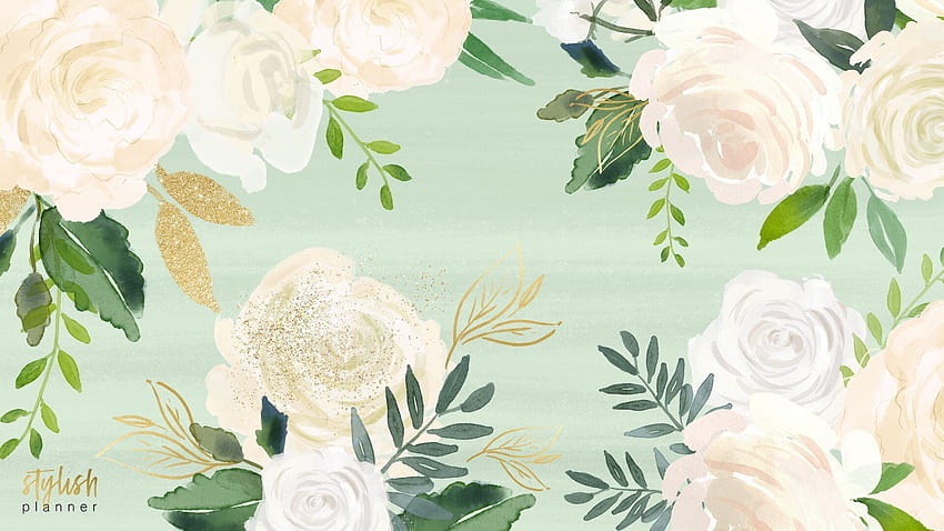 stylish planner . Computer , Flower , Floral, Neutral Floral HD wallpaper
