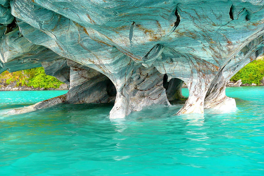 Nature / Water) Marble caves, Chile, / Resolution: //000065 HD wallpaper