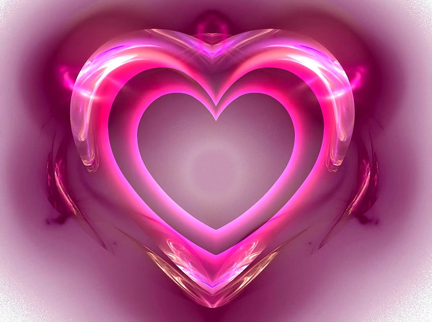 Cuori rosa, cuori, San Valentino, giorno, astratto Sfondo HD
