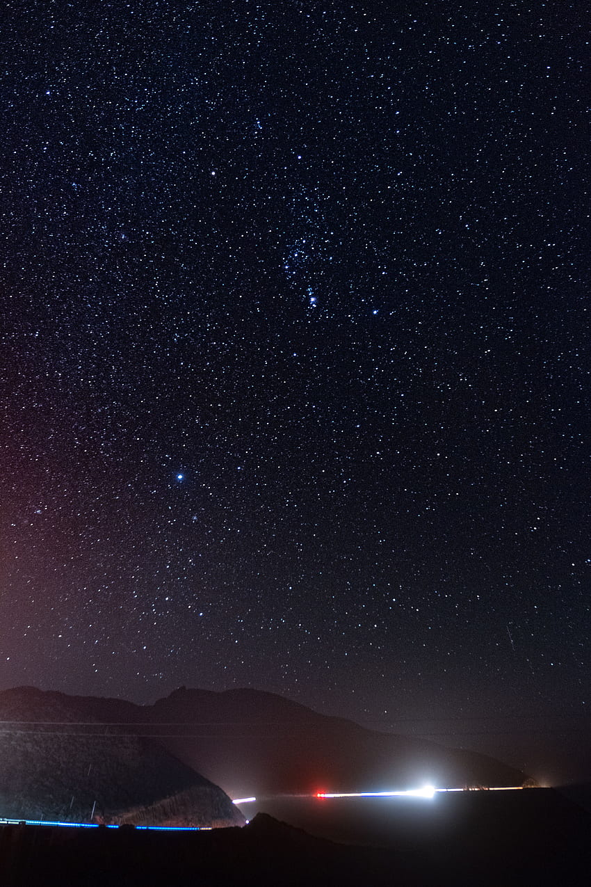 Universe, Night, Shining, Dark, Starry Sky, Galaxy HD phone wallpaper