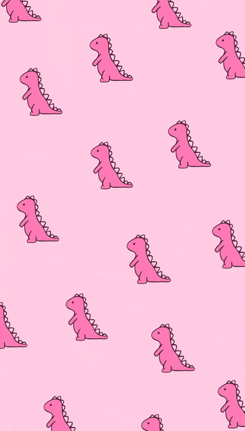 ピンクの恐竜、かわいい審美的な恐竜 HD電話の壁紙