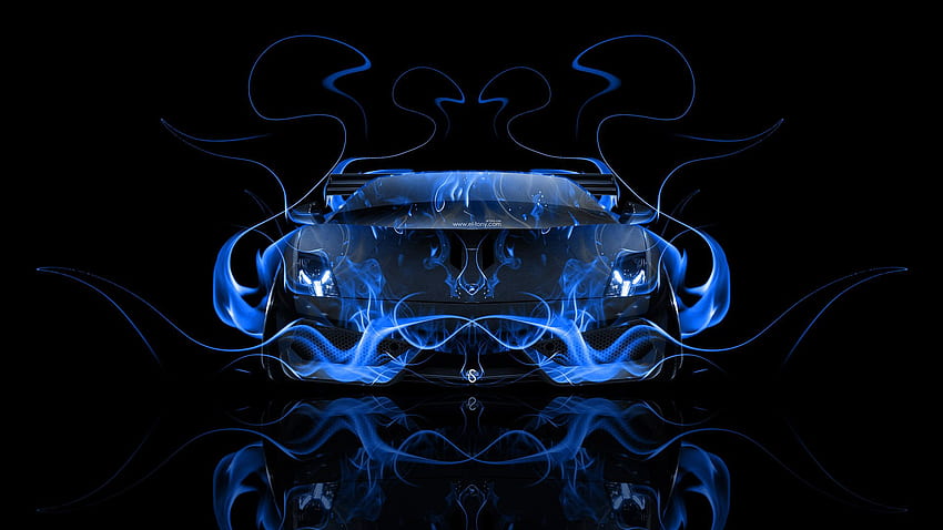Lamborghini Gallardo Front Fire Abstract Car 2014 el Tony, Blue Fire ...