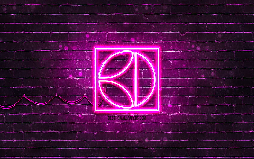 Electrolux purple logo, , purple brickwall, Electrolux logo, brands, Electrolux neon logo, Electrolux HD wallpaper